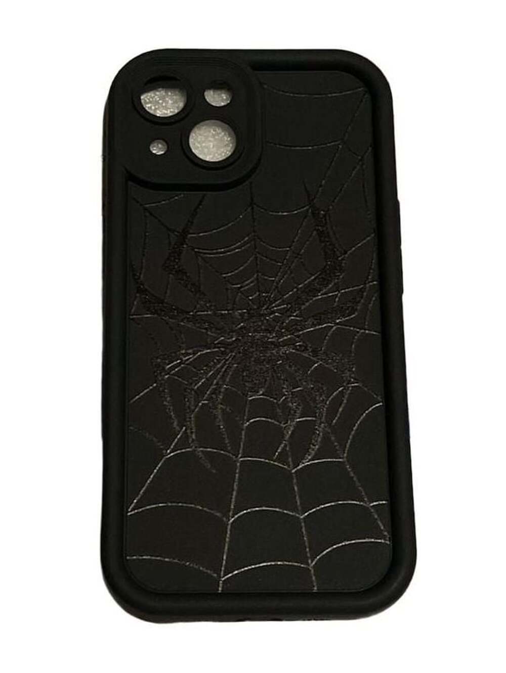 iPhone 15 Black Spiderweb Phone Case